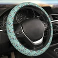 thumbnail image 5 of Xecao Travel1 patten Stretch Elastic Steering Wheel Cover, fits all vehicles, 15-inch diameter, 5 of 6