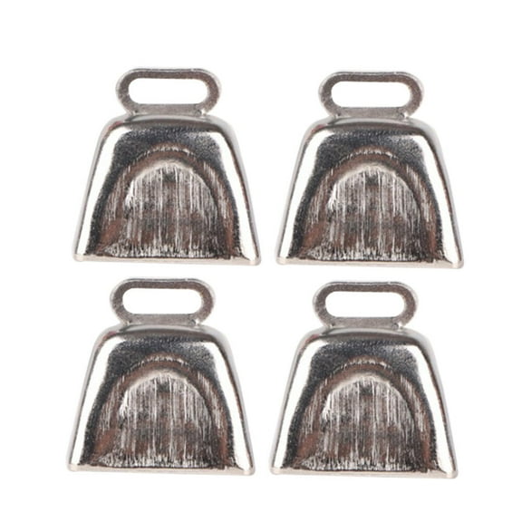 PBPBOX Silver Cowbells Noisemaker with Handle for Cheering Events Weddings and More 8PC Set