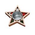 thumbnail image 1 of Christmas Tree Decorations Wooden Tree Snowflake Elk Taper Candle Holder Holiday Set Small Christmas Tree, 1 of 6