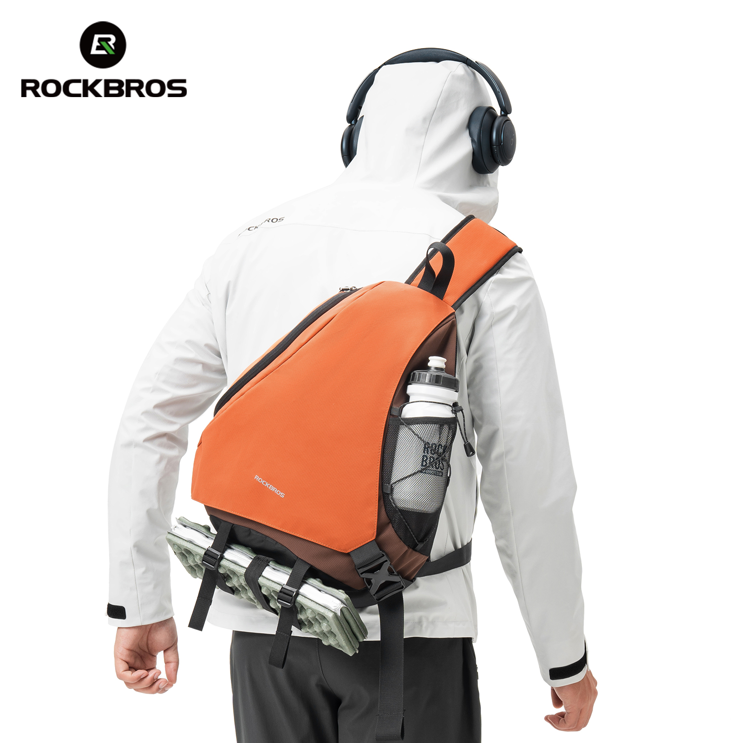 ROCKBROS Sling Backpack Outdoor Cycling Bow/Arrow Crossbody Bag Single Shoulder Straos 11.5L Capacity Lightweight Water-repellent Comfort Bags