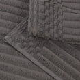 thumbnail image 3 of Superior Soho Ribbed Cotton Absorbent Bath Towel Set of 4, Charcoal, 3 of 9
