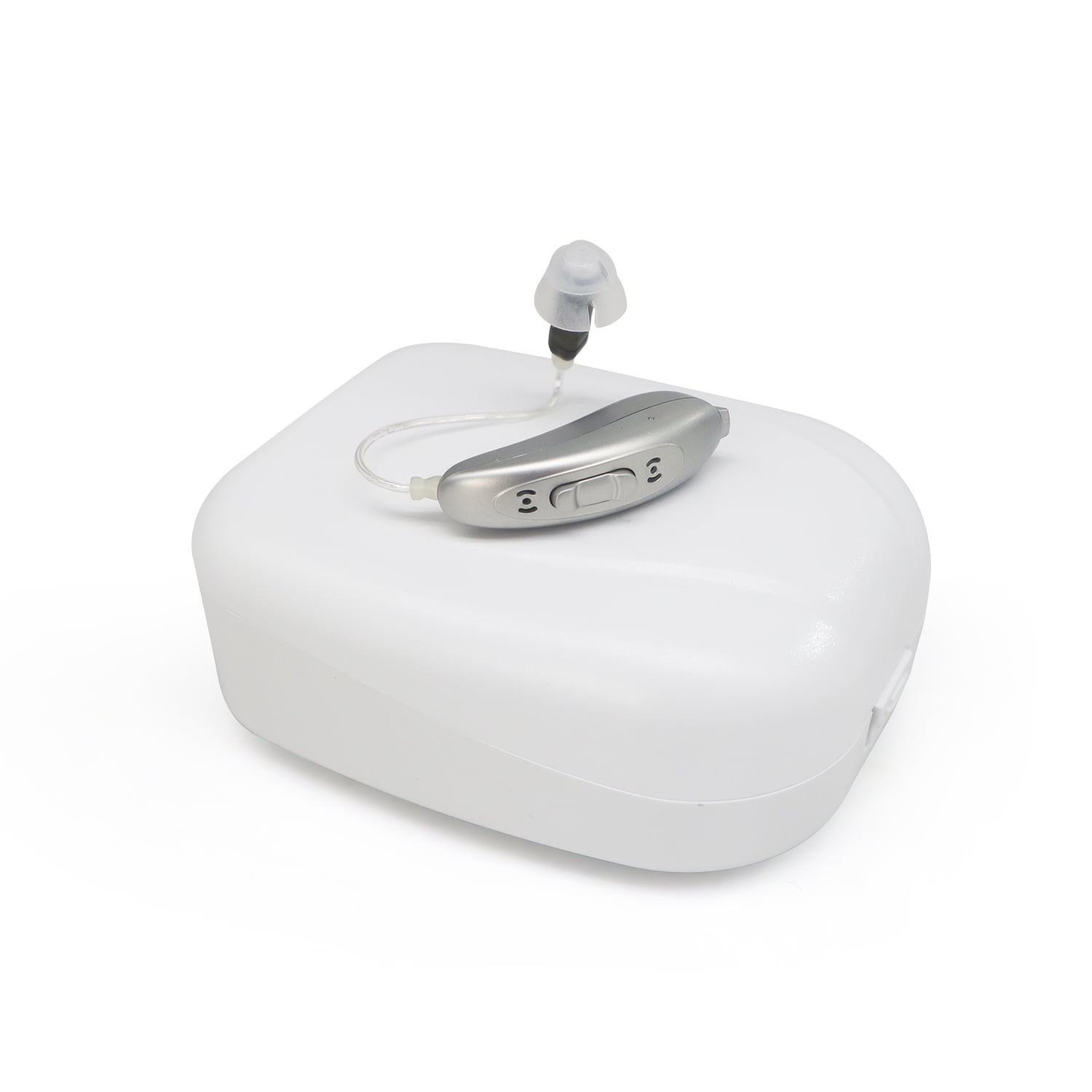 CHOSGO V03B Bluetooth Hearing Aids For Adults with Mobile App Control & Noise Cancellation, RIC OTC Hearing Aids For Seniors with Smartphone Compatible, Dual Mic with Protection Box(Right)