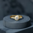 thumbnail image 6 of Rosec Jewels Circle Engagement Ring with Lab Diamond - Vintage Inspired Ring - EF-VS Quality, 14K Yellow Gold, US 4.50, 6 of 9