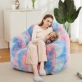 thumbnail image 3 of Bean Bag Chair for Adults, 41" D x 51" W x 33" H Oversized Bean Bag Couch Sofa, Foam Filled Adults Kids Beanbag Chair, Lazy Sofa Cozy Beanbag for Dorm Living Room, Blue, 3 of 7
