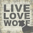 thumbnail image 2 of Gibbons, Lauren 15x15 Black Ornate Wood Framed with Double Matting Museum Art Print Titled - Live Love Wolf, 2 of 4