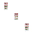 thumbnail image 4 of maskred 1 Set French Tip Press on Nails Gradient Extension Fingernails Tips Removable Fashion Wraps Full Cover DIY Manicure Kit Type 19 2g glue,24Pcs jelly 3Set, 4 of 6