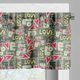 thumbnail image 3 of Ambesonne Love Valance Pack of 2, Retro Color Graffiti Texts, 54"X12", Multicolor, 3 of 5