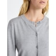 thumbnail image 4 of Free Assembly Women's and Women's Plus Solid, Stripe, & Print Classic Cozy Yarn Cardigan Sweater, Lightweight, Sizes XS-4X, 4 of 5
