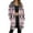 Pink, variant on Jacket Women Longline Jackets Christmas Print Winter Cozy Lined Full Zip Outerwear for Cold Weather Coats for Women Black L