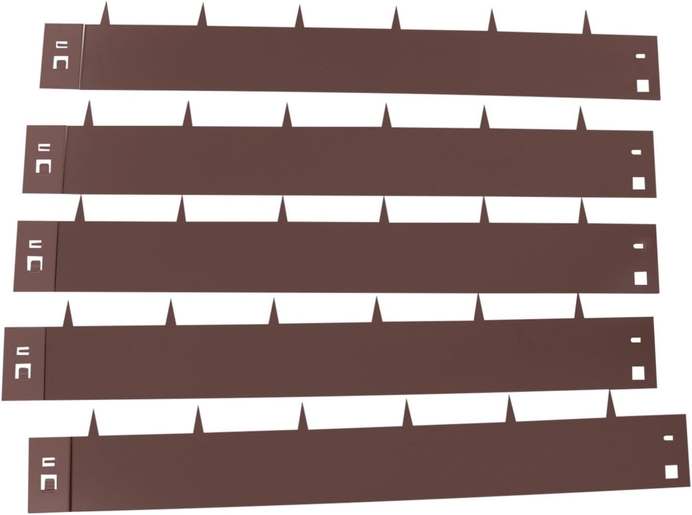 Miumaeov Brown Steel Lawn Edging, 5PCS 4"x39" Garden Metal Landscape Edging Border for Garden, Yard