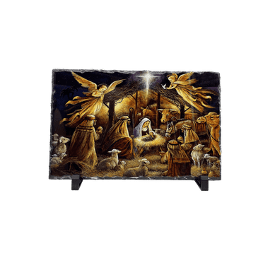 Nativity Scene Rock Slate