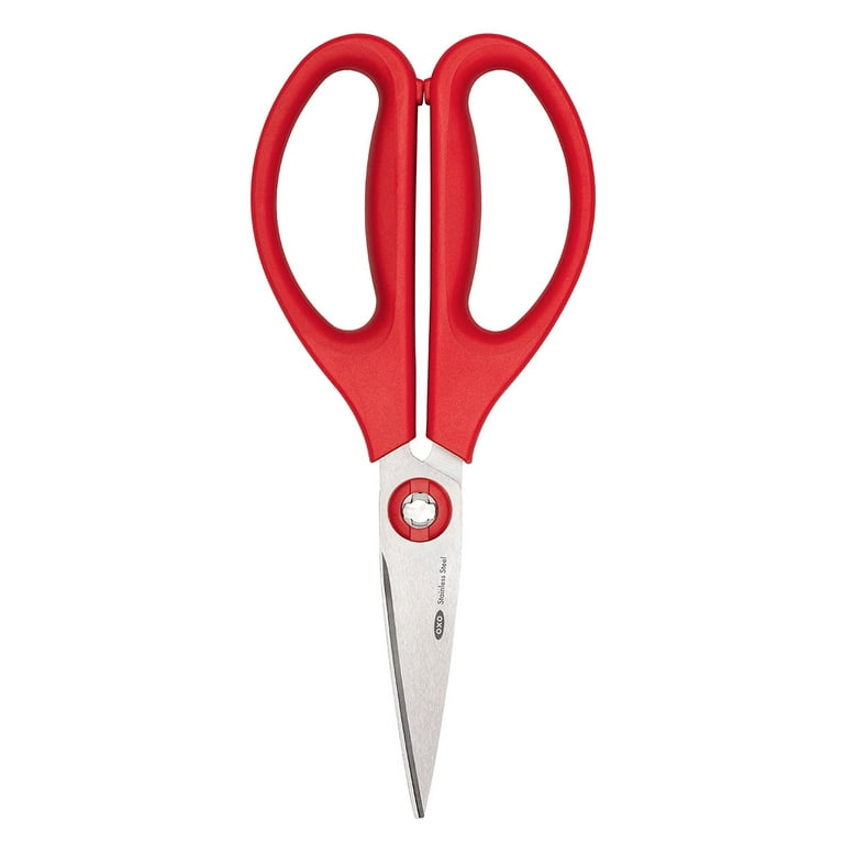 Household Scissors / Shears, ~6 in Stainless Steel Blades, Red