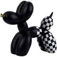 thumbnail image 1 of Adorno artístico y divertido con forma de perro con globos de colores vivos: decoración llamativa y divertida para el hogar y la oficina (blanco y negro), 1 of 6