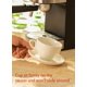 thumbnail image 3 of Juego de 6 tazas de café expreso con platillos de porcelana, colores surtidos, 3 of 8