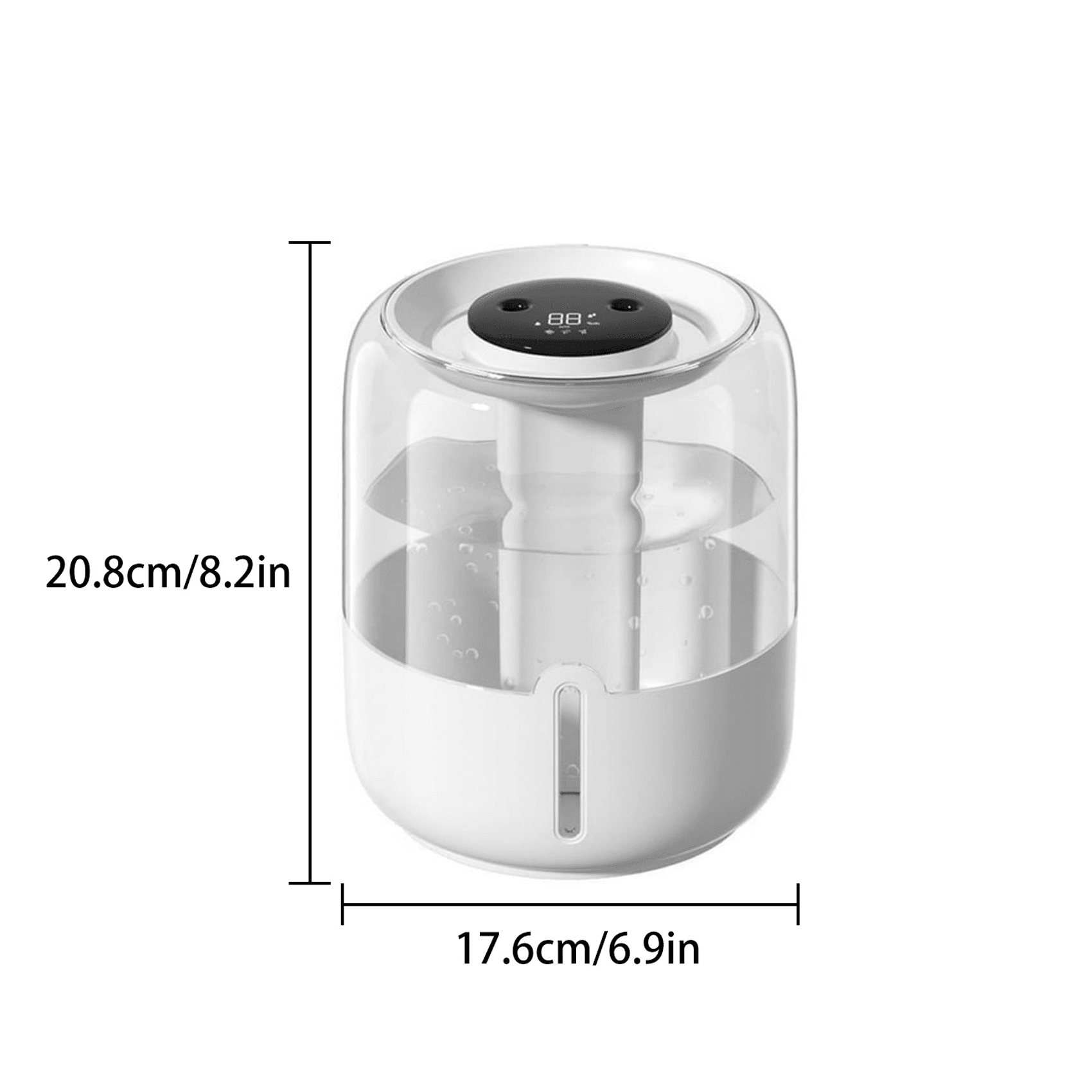 Humidifiers for Room,4L Cool Mist Humidifier,Top Fill Smart Cool Mist Air Humidifiers with Nightlight,3-Speed Quiet & Large Vaporizers for Bedroom,Home,Large Room,Baby Nursery and Plants（White）