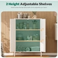 thumbnail image 6 of SOLAURA Bathroom Storage Cabinet, Wooden Floor Cabinet with Magnetic Double Doors & Adjustable Shelves, Freestanding Cupboard for Bathroom, Laundry Room, Entryway & Small Apartments, White, 6 of 8