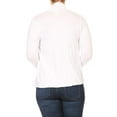 thumbnail image 4 of MOA COLLECTION Women's Plus Size Solid Casual Long Sleeve Drape Front Open Jacket Cardigan, 4 of 4