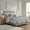 King Grey#7, variant on Cotton Bedding Set King/Cal King 6 Piece Herringbone Duvet Cover Set,Comforter Set