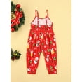 thumbnail image 5 of Gureui Infant Toddler Baby Girl Christmas Romper Jumpsuit Kids Sleeveless Cartoon Print Spaghetti Strap One Piece Clothing, 5 of 8