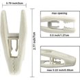 thumbnail image 2 of Velvet Hangers Clips, 20 Pack Finger Clips, Strong Felt Hanger Clips for Velvet Trousers Hangers, Ivory, 2 of 5