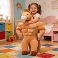 thumbnail image 6 of YiJuHui Muscle Horse Boyfriend Pillow Hugging Doll Plush Toy, Funny Muscle Horse Body Pillow for Adults, Stress Relief Gifts, Cute Home Decor, Comfort Hugging Pillow for Sofa Bed, 6 of 9