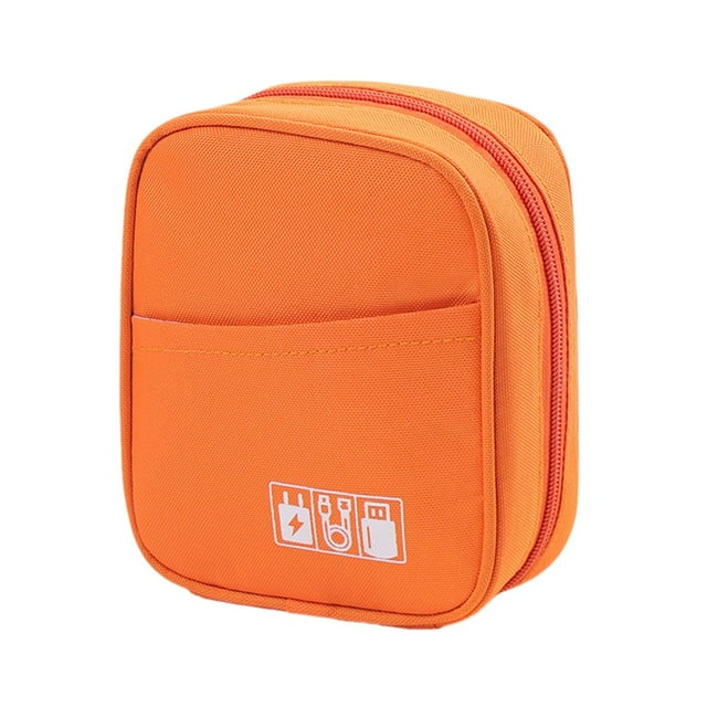QJUHUNG Storage Pouch for Small Electronics and Accessories Tech Bag Electronic Organizer Case Compatible with Laptop Charger Mouse Cables Hub Power Bank Earphone Toiletries Cosmetics