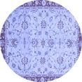thumbnail image 1 of Ahgly Company Indoor Round Oriental Blue Traditional Area Rugs, 5' Round, 1 of 4