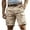 Khaki, variant on Men's Gym Shorts Men's Casual Solid Color Fashion Pockets Comfortable Cargo Short Pants Army Green XL