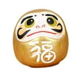 thumbnail image 1 of Muñeca Daruma, figura artística, artesanía, escultura creativa, adorno coleccionable para interiores. Naranja, 1 of 8