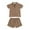 Brown, variant on THDHVS Boys Casual Outfits,Summer Outfits for Kids,Boys Fashion Lapel Short Sleeve Solid Color Shirt Shorts Set Brown 2-3 Years