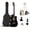 Black, variant on 38 Inch Acoustic Guitar For Beginner,Full Steel Guitars Kit with Extra Strings,Strap, Picks, Capo, For Travel Adults & Players, Basswood, Classical Design