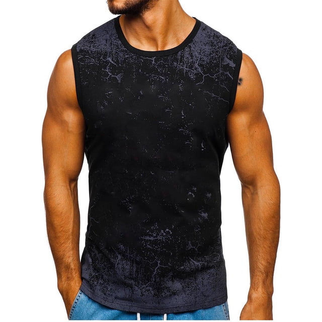 Txlixc Ropa deportiva de verano para hombres, chaleco o - neck sin mangas, blanco / rojo / negro Txlixc moda
