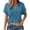 *Dark Blue, variant on VBVC Women's Cotton Linen Short Sleeve Blouse , Ladies' Loose Fit Summer Tunic Top , Casual V Neck Work Shirts For Women, S-2XL