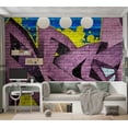 thumbnail image 5 of Street Art Wallpaper Wall Mural - Purple Abstract Graffiti, 5 of 7