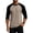 Khaki_003, variant on Men Classic Raglan 3/4 Long Sleeve T-Shirt, Basic Soft Cotton Jersey Casual Sports Baseball Top Moisture Wicking Athletic Tops Dark Blue L