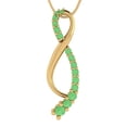 thumbnail image 2 of 0.47 ct Brilliant Round Cut Green Diamond 18K Yellow Solid Gold Everyday Affordable Designer Necklace Pendant with 16" Chain, 2 of 6