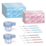Easy@Home Ovulation & Pregnancy Test Strips Kit - 25 LH Ovulation Tests + 10 HCG Pregnancy Tests + 35 Large Urine Cups - Powered by Premom Ovulation App