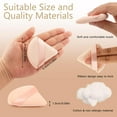 thumbnail image 5 of 2 Pcs UniVerse Triangle Powder Puff for Face Powder, Soft Plush Setting Powder Puff, Velour Cosmetic Foundation Blender Sponge Beauty Makeup Tools (Black&Nude), 5 of 12