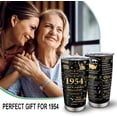 thumbnail image 2 of 70th Birthday Gifts For Women Men, Gifts For Older Women Men Over 70, 1954 Tumbler Gifts, 70 Year Old Birthday Gifts For Women Men, 70th Birthday Decorations Cup, 1954 Travel Mug 20OZ (1PC), 2 of 6