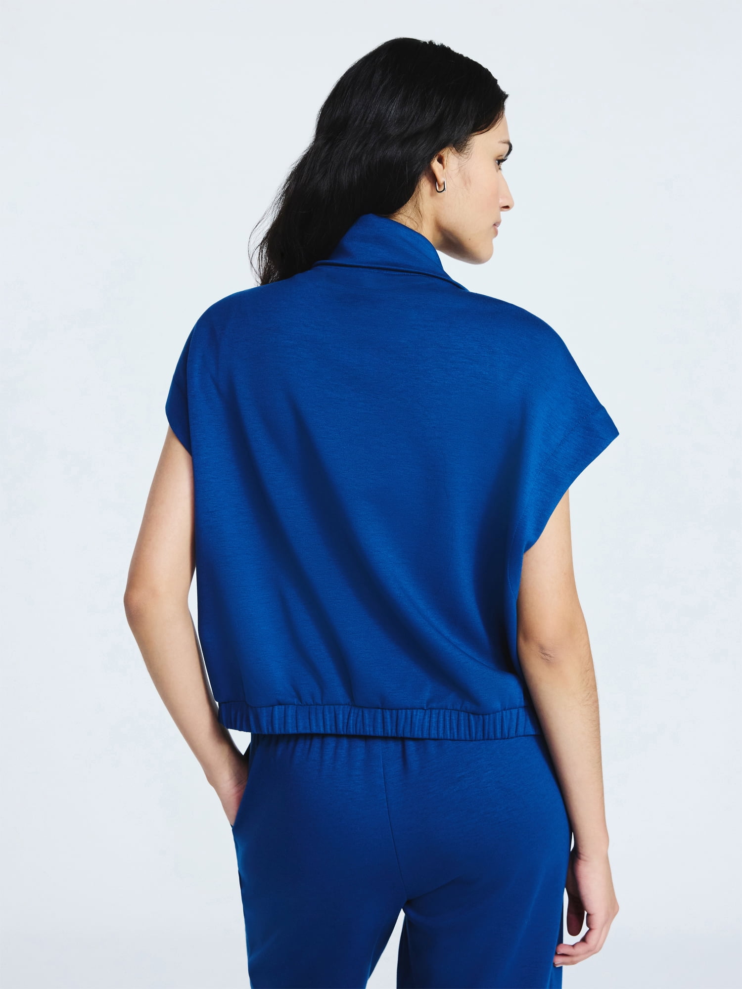 Scoop Women's and Women's Plus New Scubaknit Snap Vest, Sizes XS-4X