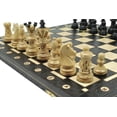 thumbnail image 3 of 19 inch Large Beautifully Detailed Black Travel Wooden Chess Set with Storage 3.75 inch King, 3 of 5