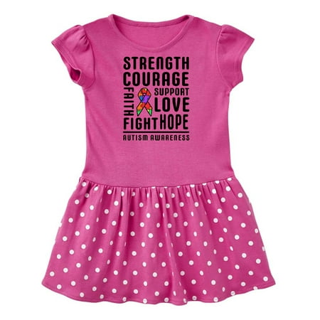 

Inktastic Autism Awareness Strength Courage Fight Support Love Gift Baby Girl Dress