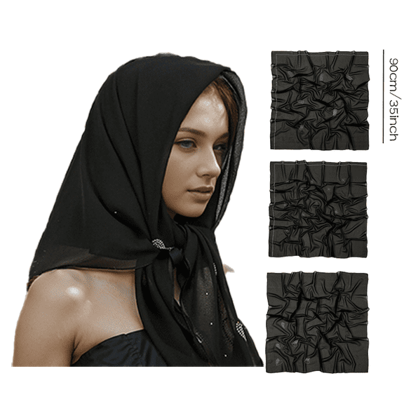 Yoyauz 35" Large Square Satin Head Scarf - Silk Hair Scarf Square Hair Bandanas Large Scarf Sleeping Head Wraps for Women