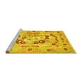 thumbnail image 2 of Ahgly Company Machine Washable Indoor Rectangle Abstract Yellow Contemporary Area Rugs, 8' x 10', 2 of 4
