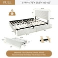 thumbnail image 7 of Sha Cerlin White Full Leather Platform Bed Frame with 4 Storage Drawers & Adjustable Headboard, Adult, 7 of 7