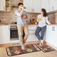 thumbnail image 6 of SKYSONIC Retro Ethnic Flowers Kitchen Rugs and Mats 2 Pcs, Tribal Geometric Non-Slip Floor Runner Mat for Living Room Bedroom Dorm Hallyway Home Decor 19.7"x27.6"+19.7"x47.2", 6 of 7