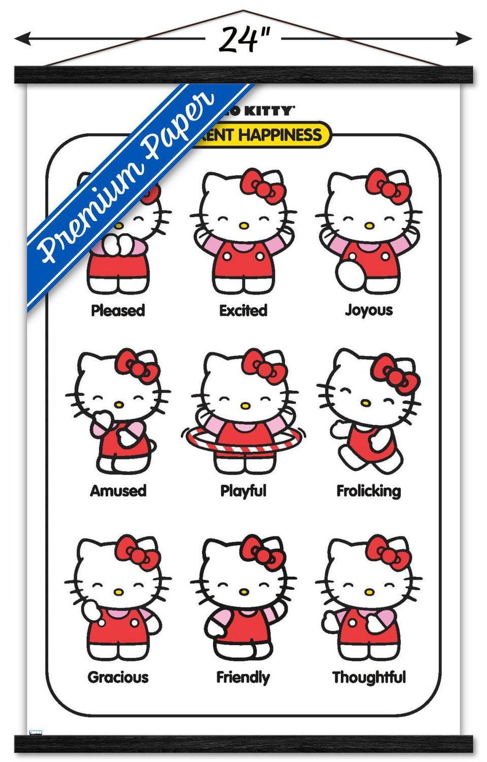 Hello Kitty - Current Happiness Wall Poster, 22.375" x 34"