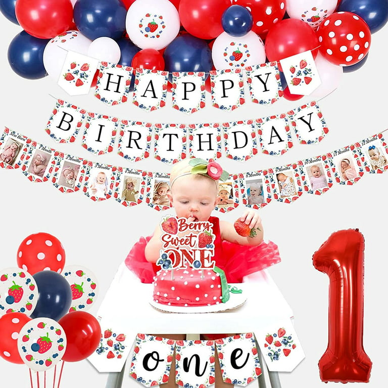 Berry First Birthday Party Supplies, Sweet One Birthday Party Decorations  Strawberry First Birthday Decorations For Girl Berry First Birthday High  Chair Banner Balloon Garland Crown Backdrop - Yahoo Shopping
