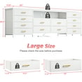 thumbnail image 3 of EnHomee Freestanding Television Stand with 1 Shelf, 12 Drawers, and LED Lights, 13.80'', 3 of 8