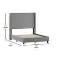thumbnail image 5 of BizChair Quinn Stitched Upholstered Platform Bed, Gray, Full, 5 of 11